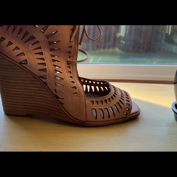 Jeffrey Campbell for Free People Radillo Wedge open toe lace up booties - Picture 6 of 14